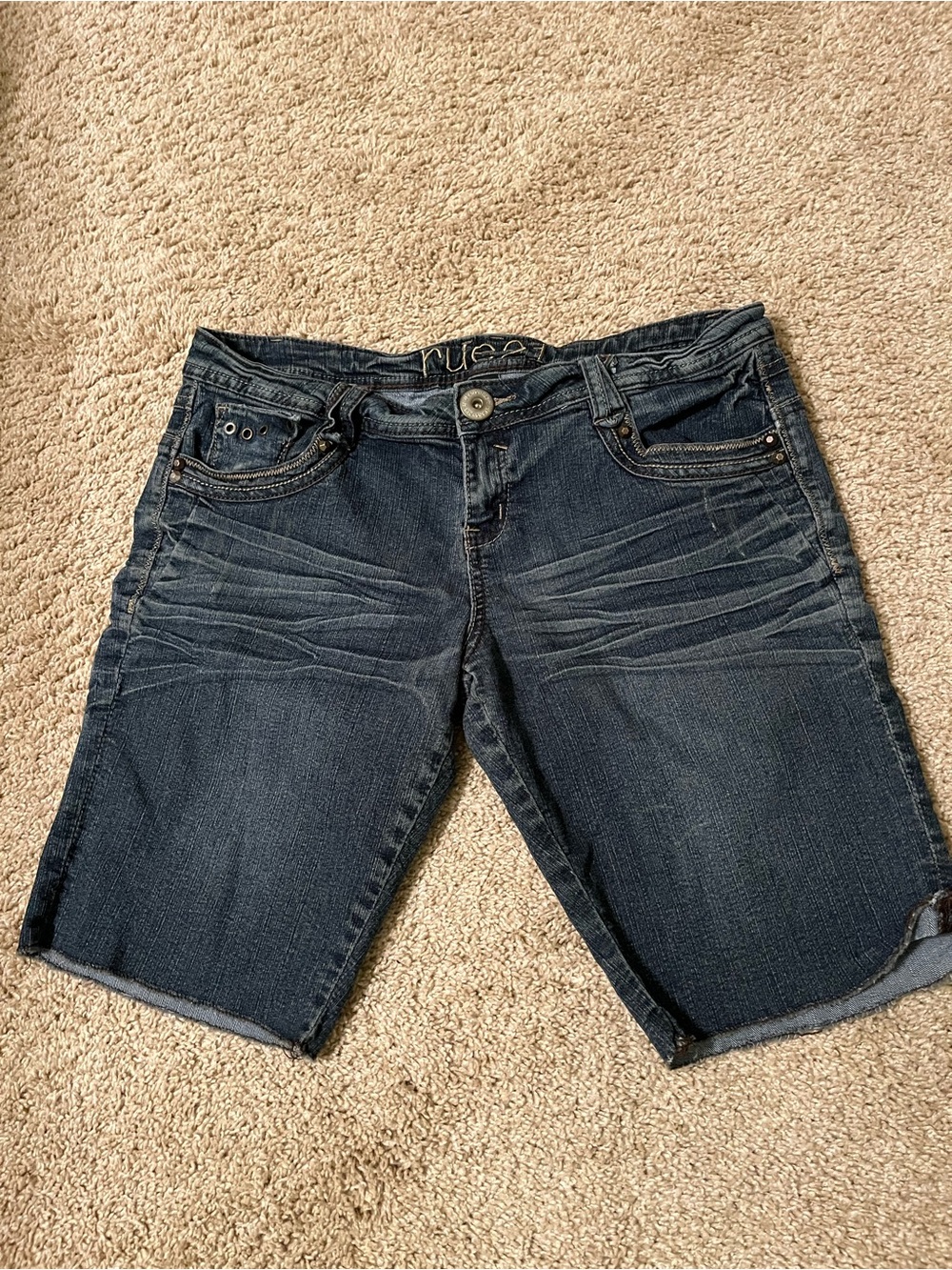 Rue 21 Above the Knee Blue Jean Shorts - Size 13/14